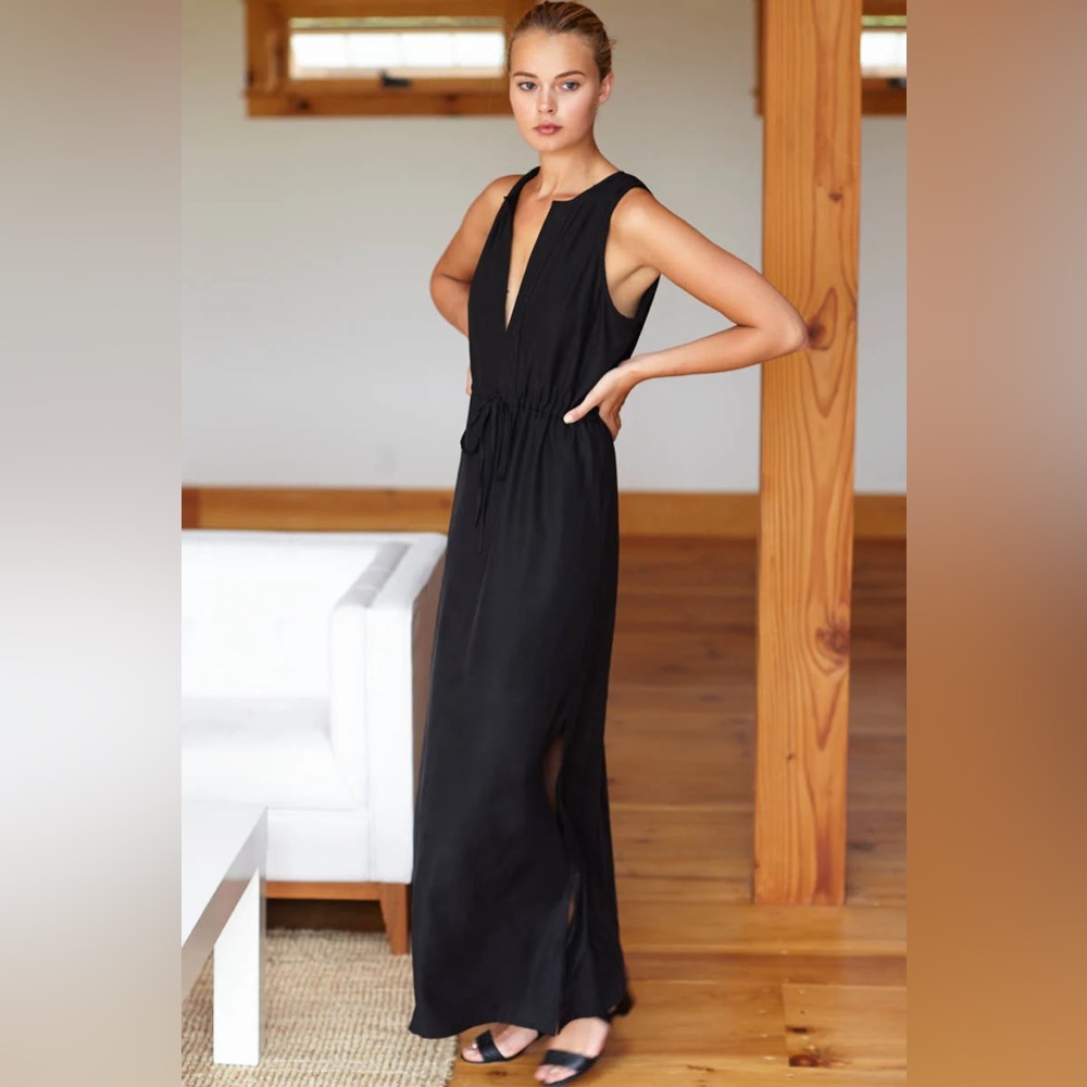 ISO: Emerson Fry Grecian Keyhole Dress - Black Tencel